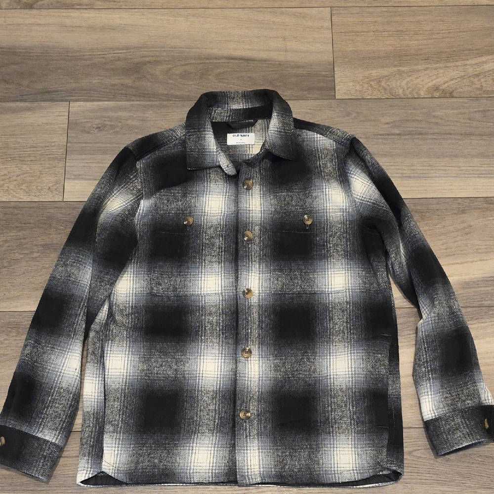 Old Navy Black and White Plaid Jacket